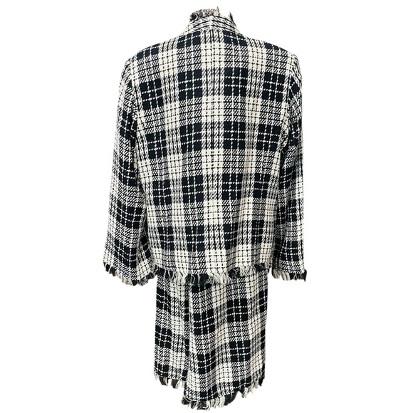 Nicole Studio Chic Black and White Plaid Skirt Set - Picture 4 of 6